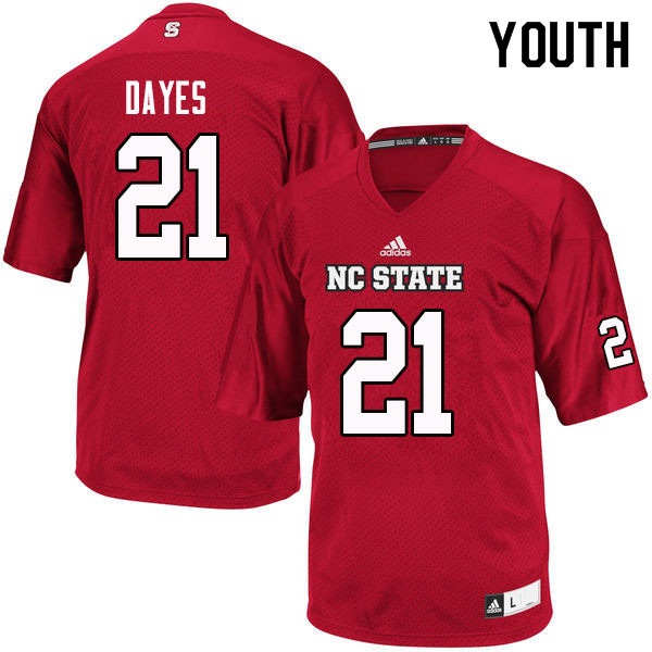 Youth #21 Matthew Dayes NC State Wolfpack College Football Jerseys Sale-Red - Click Image to Close